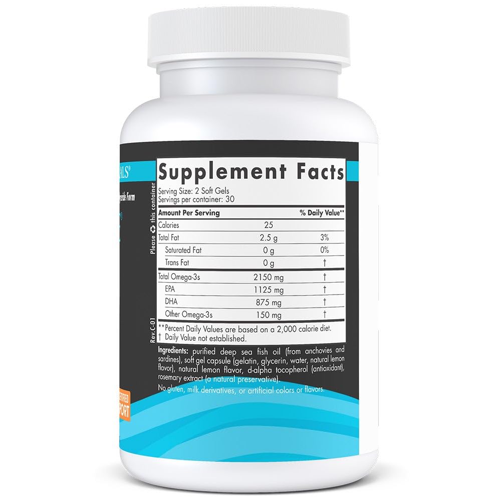Nordic Naturals Ultimate Omega Sport 2X lemon soft gels close-up with pleasant taste.