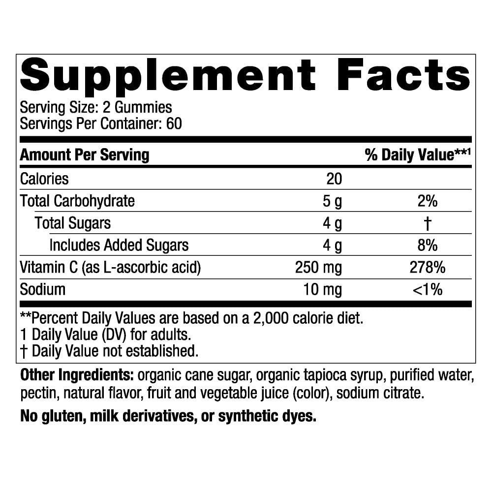 Nordic Naturals Vitamin C Gummies close-up highlights chewy texture for easy daily intake.