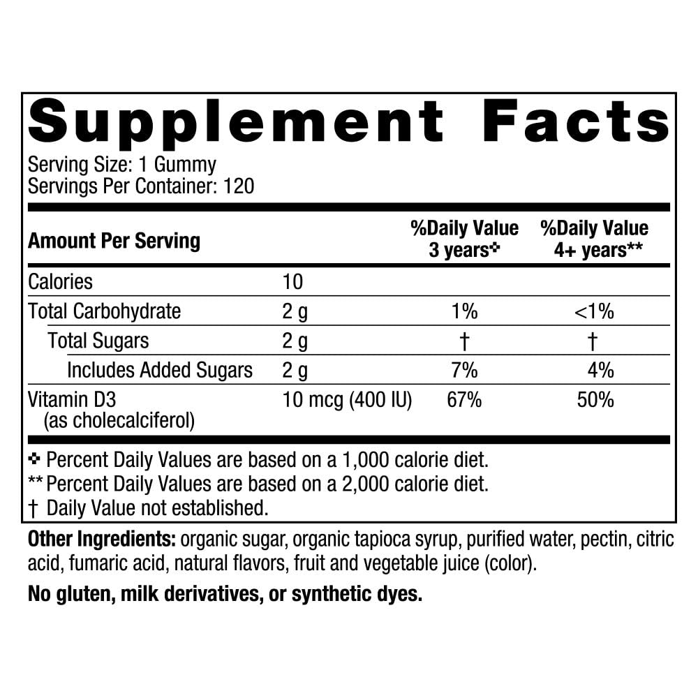 Close-up of Nordic Naturals Vitamin D3 Gummies Kids gummies in Wild Watermelon Splash flavor