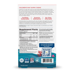 Nordic Naturals Zero Sugar DHA Gummies close-up showing tropical punch flavor for kids.