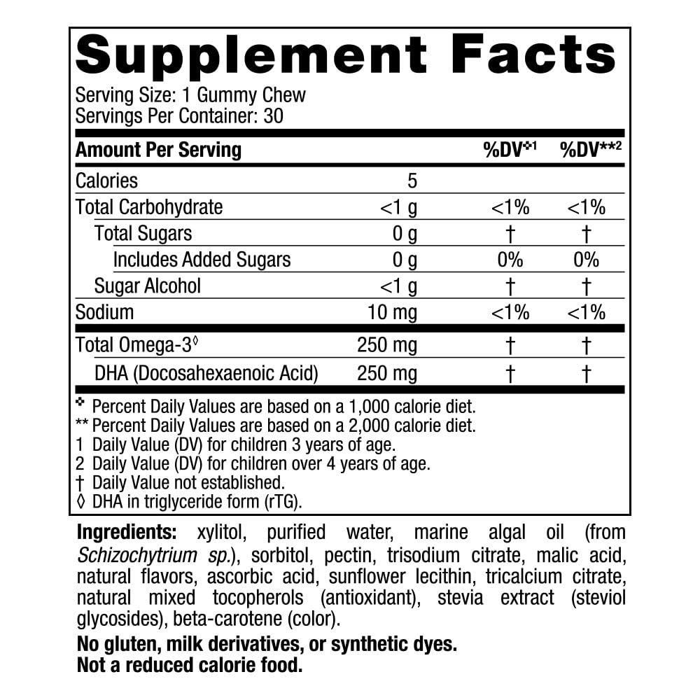 The Nordic Naturals DHA gummies bottle open for easy daily dosing.