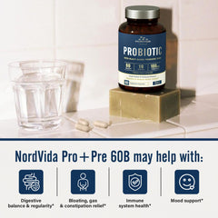 NordVida Probiotic USA-made label indicates GMP quality and trusted manufacturing
