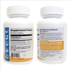 Close-up of NormaLyte capsules highlighting clean, sugar-free electrolyte solution