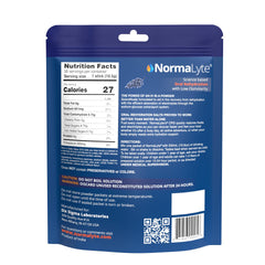 Measuring scoop beside NormaLyte Grape powder highlights precise dosing.