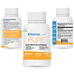 NormaLyte bottle label detail showing 100 capsules and key minerals