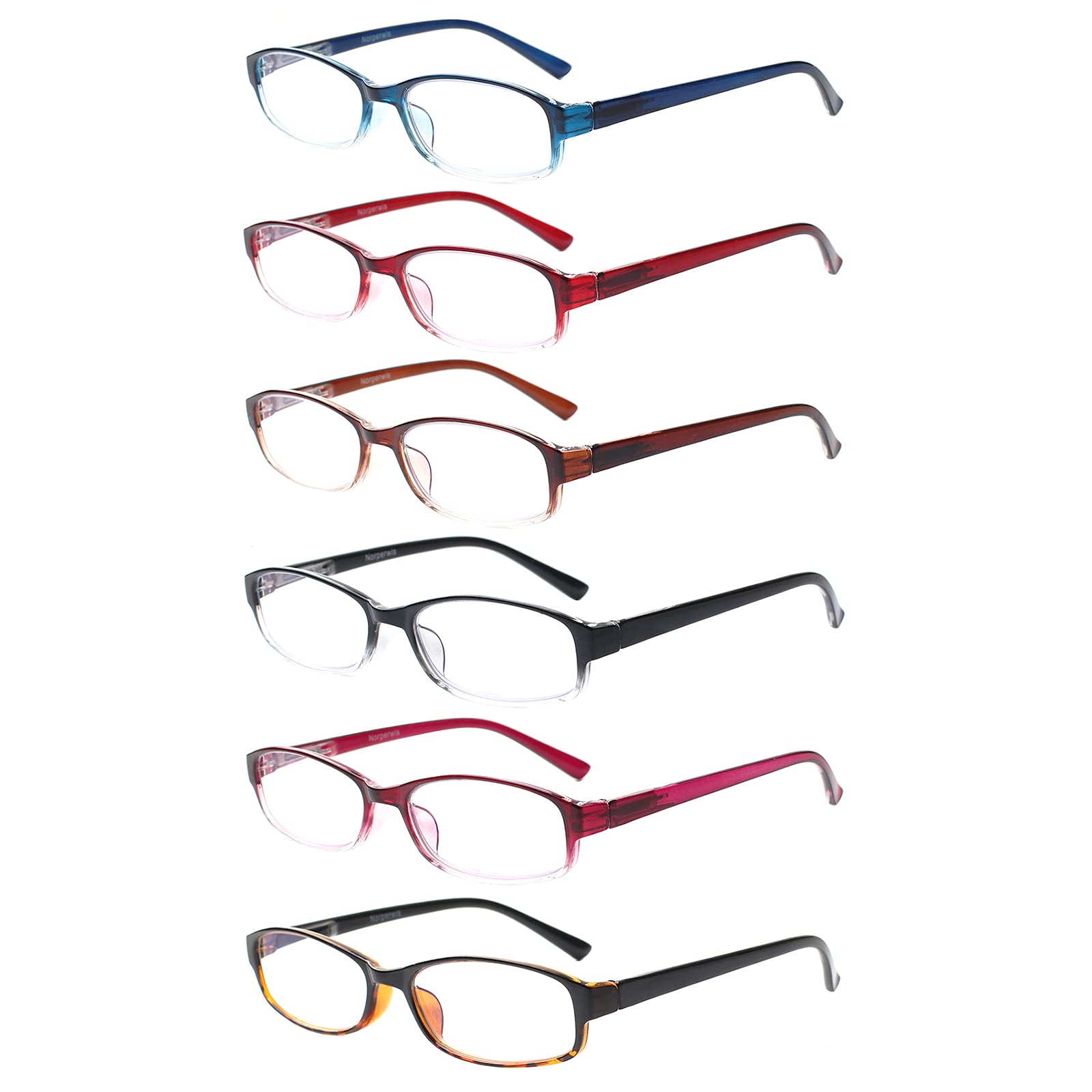 NORPERWIS 6 pack readers with blue light blocking for comfortable screen time
