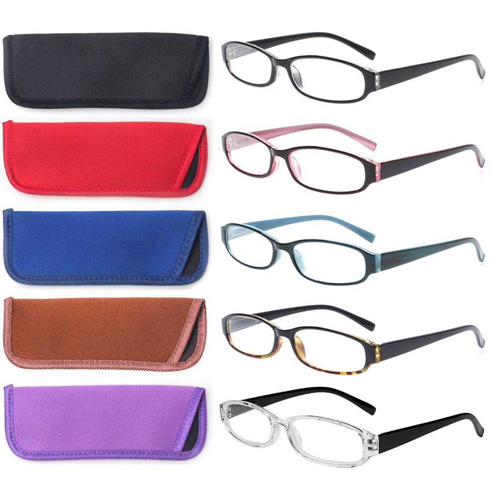 NORPERWIS reading glasses 5 pack spring hinges detail for comfortable fit.