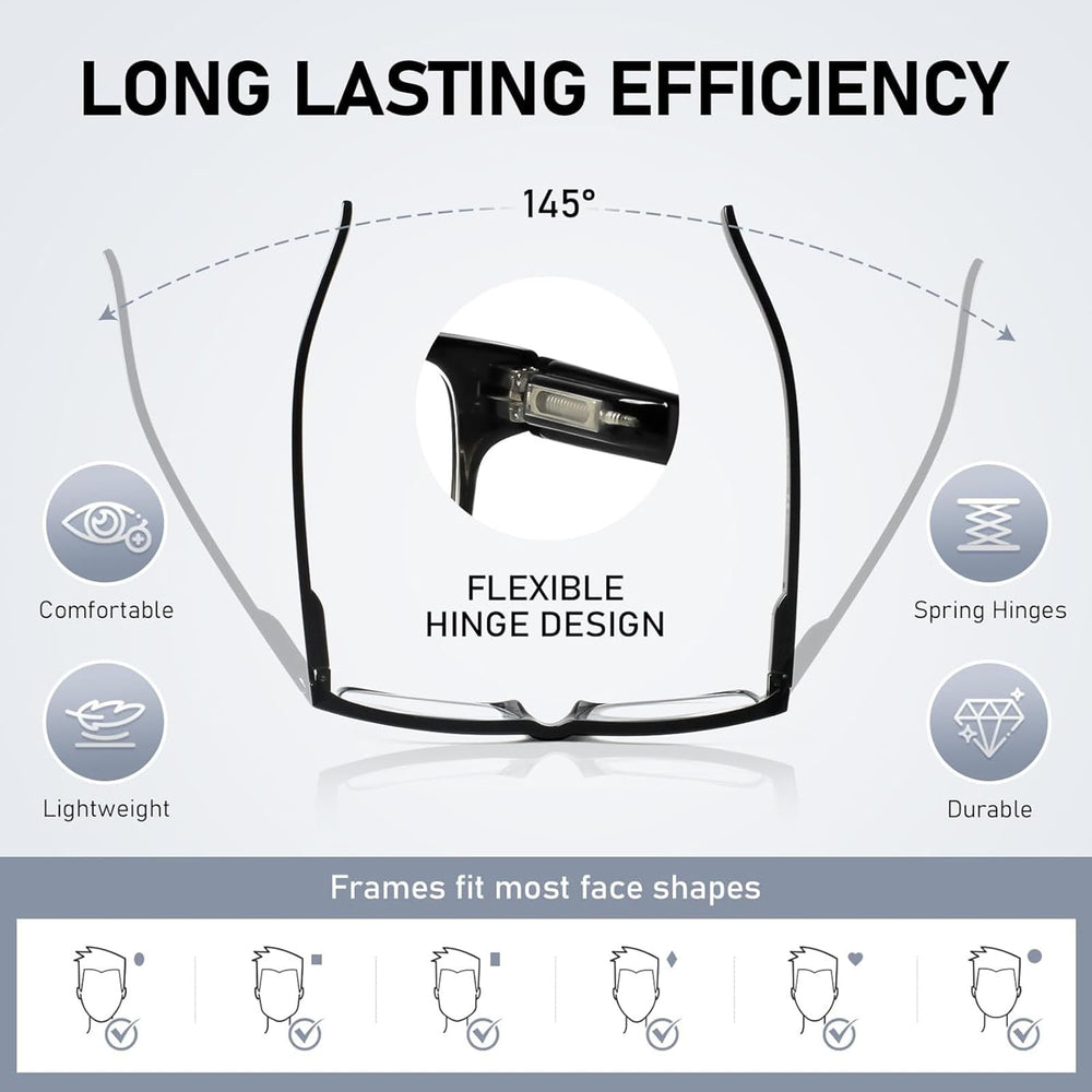 NORPERWIS reading glasses range of diopters for customized up-close clarity.