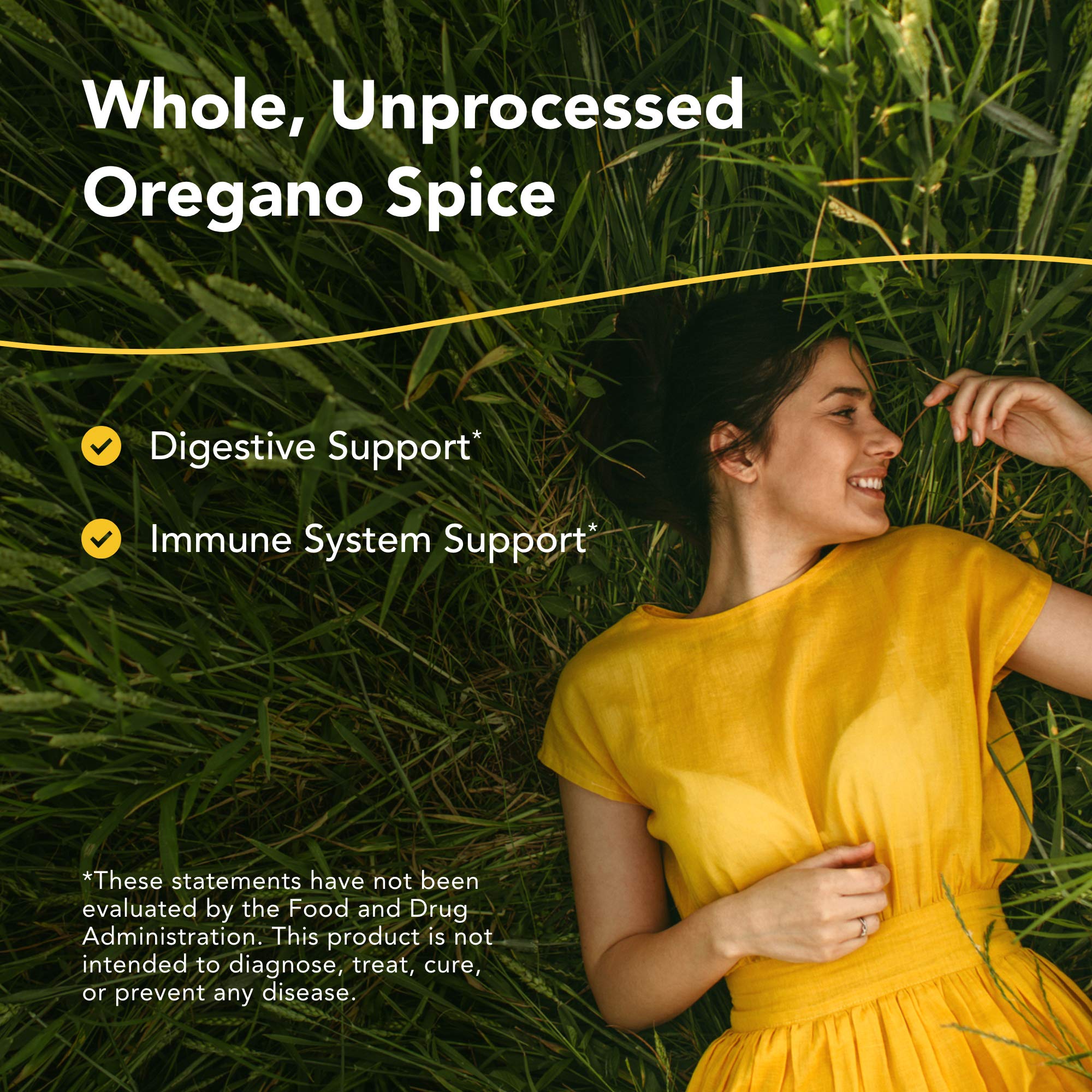 OregaMax capsules close-up showing vegetarian capsules containing oregano blend for convenient daily use.