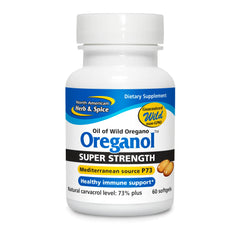 NORTH AMERICAN HERB & SPICE Oreganol P73 softgels showcase full-spectrum oregano oil.