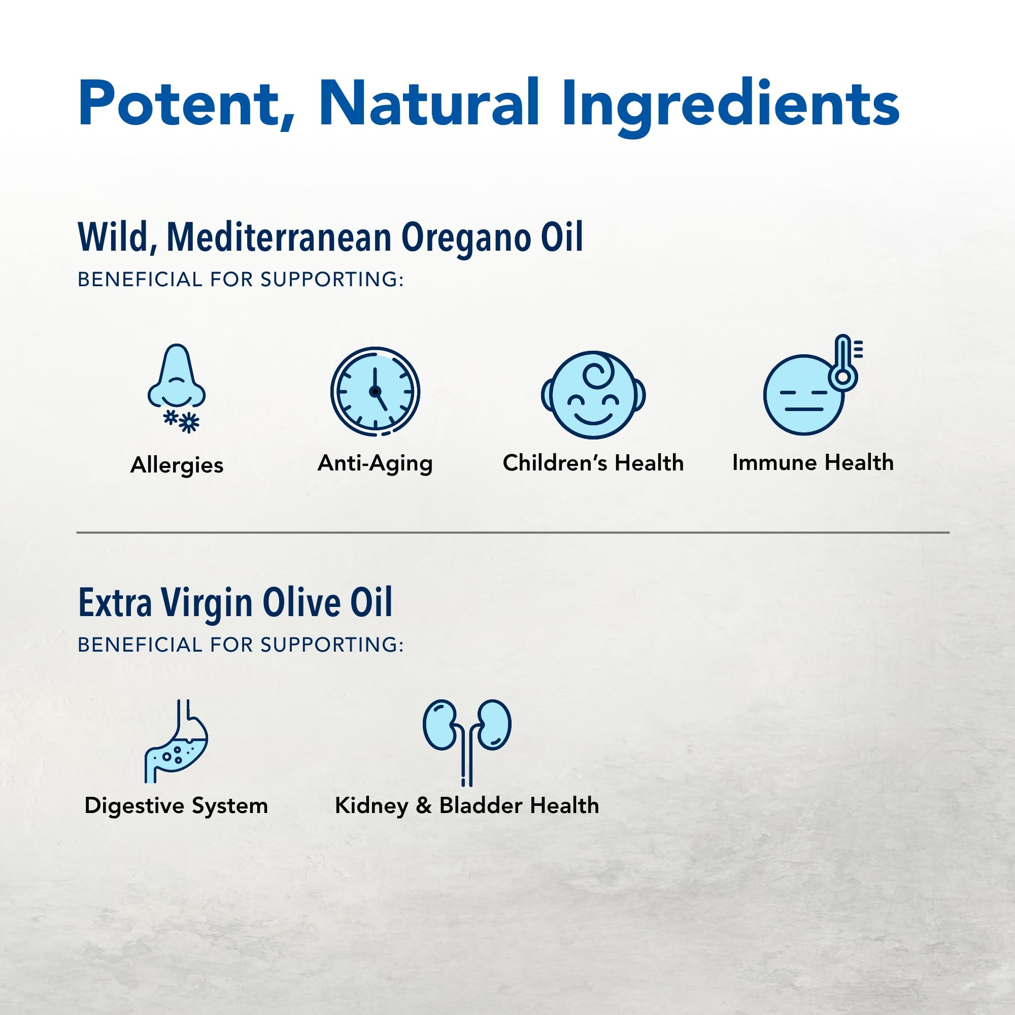 Oreganol P73 ingredients label — organic oregano oil with olive oil base