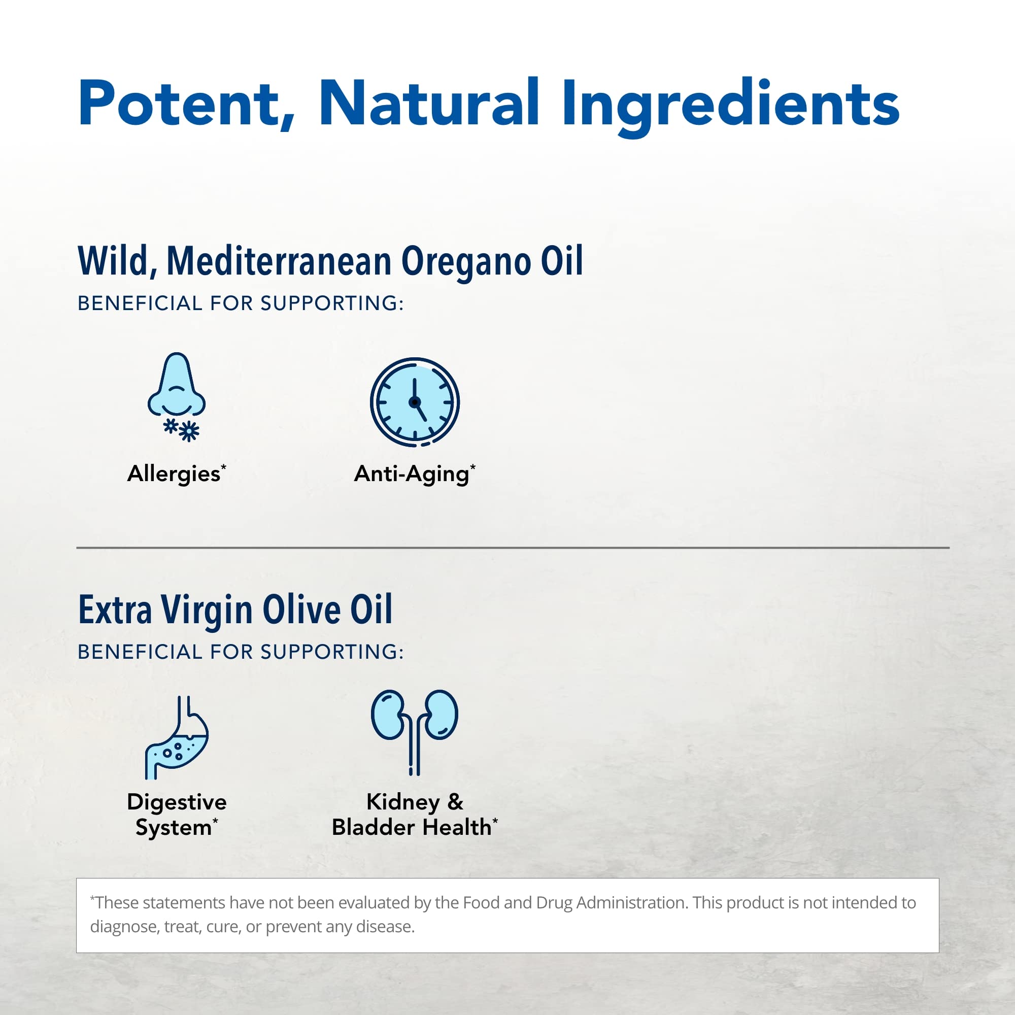 Close-up of Oreganol P73 label highlighting wild oregano oil quality