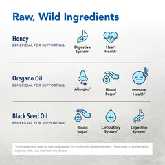 Black seed oil droplets in Resp-Immune bottle suggesting respiratory wellness.