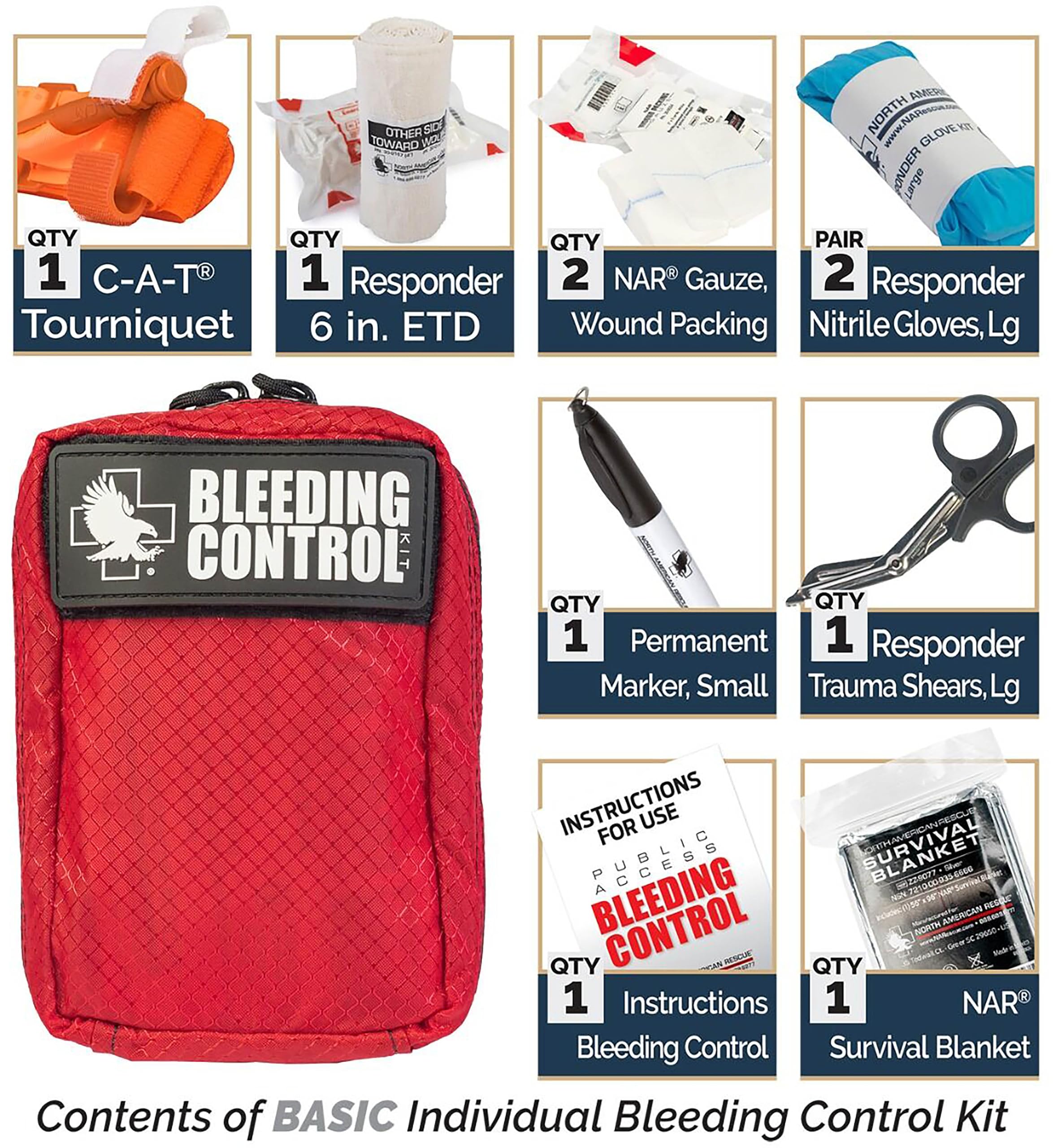 North American Rescue C-A-T tourniquet ready for fast, reliable application in bleeding control