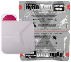 North American Rescue HyFin Vent Chest Seal Twin Pack front view with field-ready design.