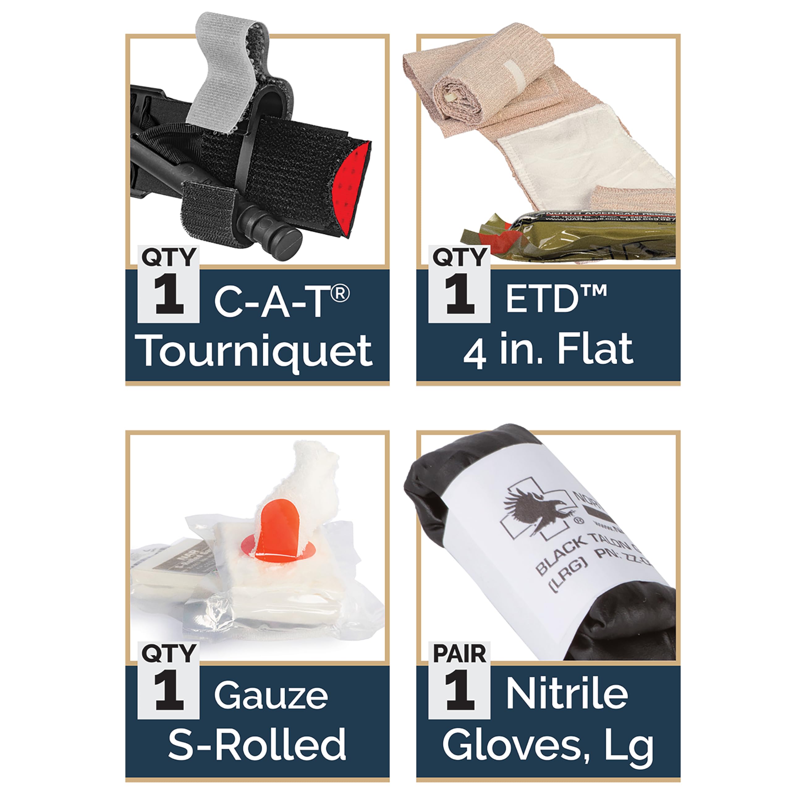 North American Rescue IPOK CAT tourniquet ready for rapid bleeding control.