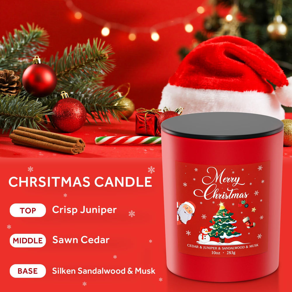 NORVENCE red jar candle packaging showcases holiday design and ready-to-gift appeal.
