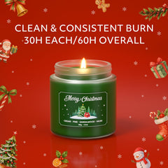 NORVENCE forest scent candle evokes cedar and pine for a refreshing holiday vibe.