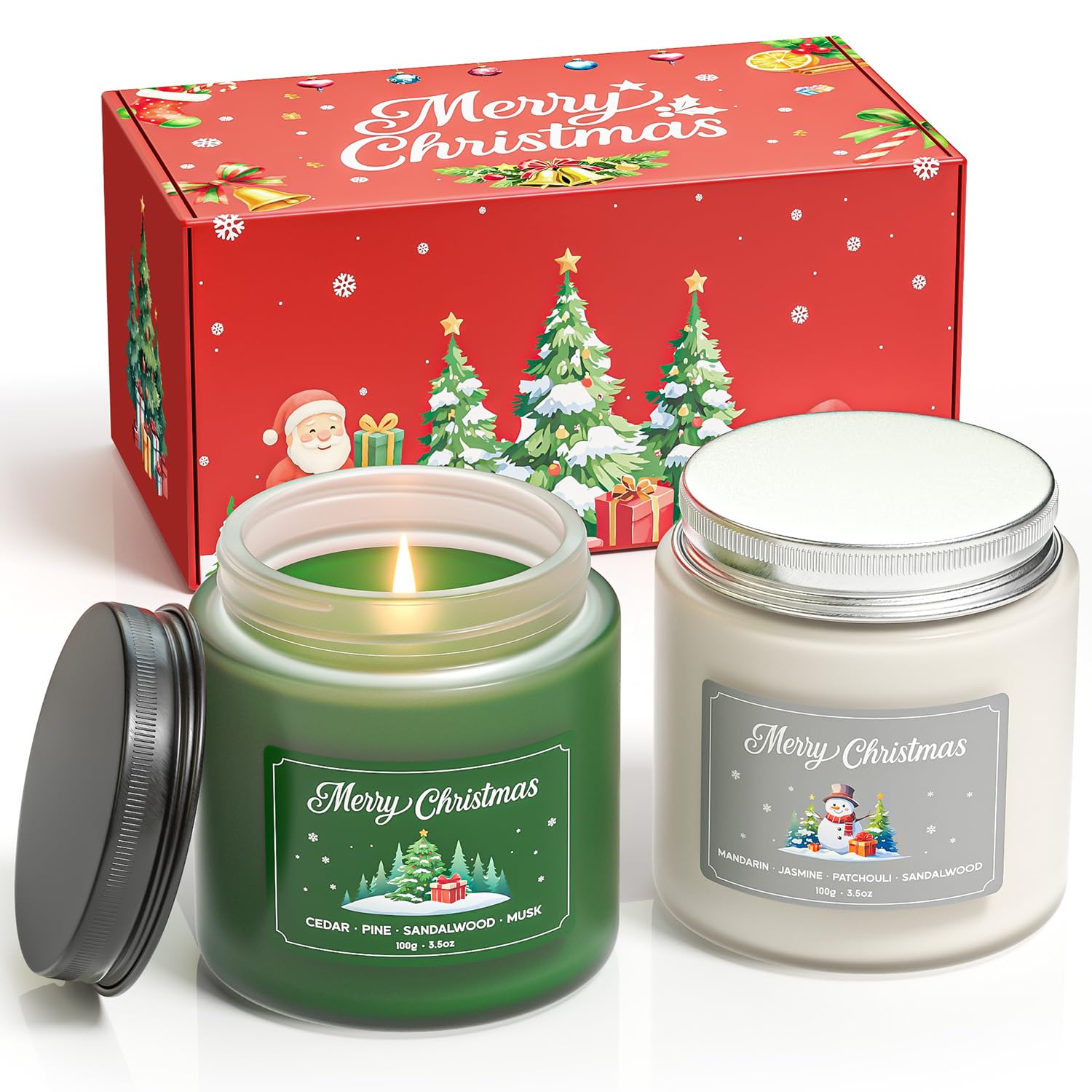 NORVENCE Christmas Candles Gift Box — elegant packaging, perfect for gifting this season.