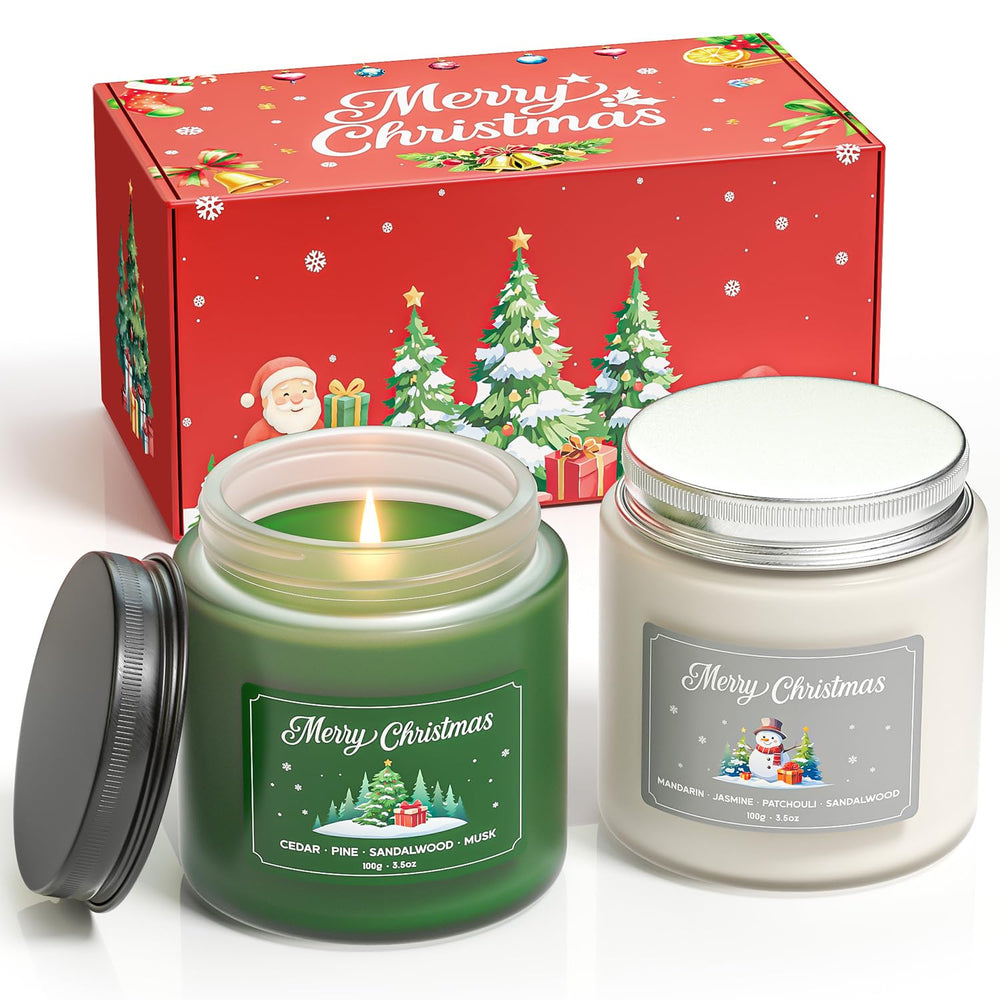 NORVENCE Christmas Candles Gift Box — elegant packaging, perfect for gifting this season.