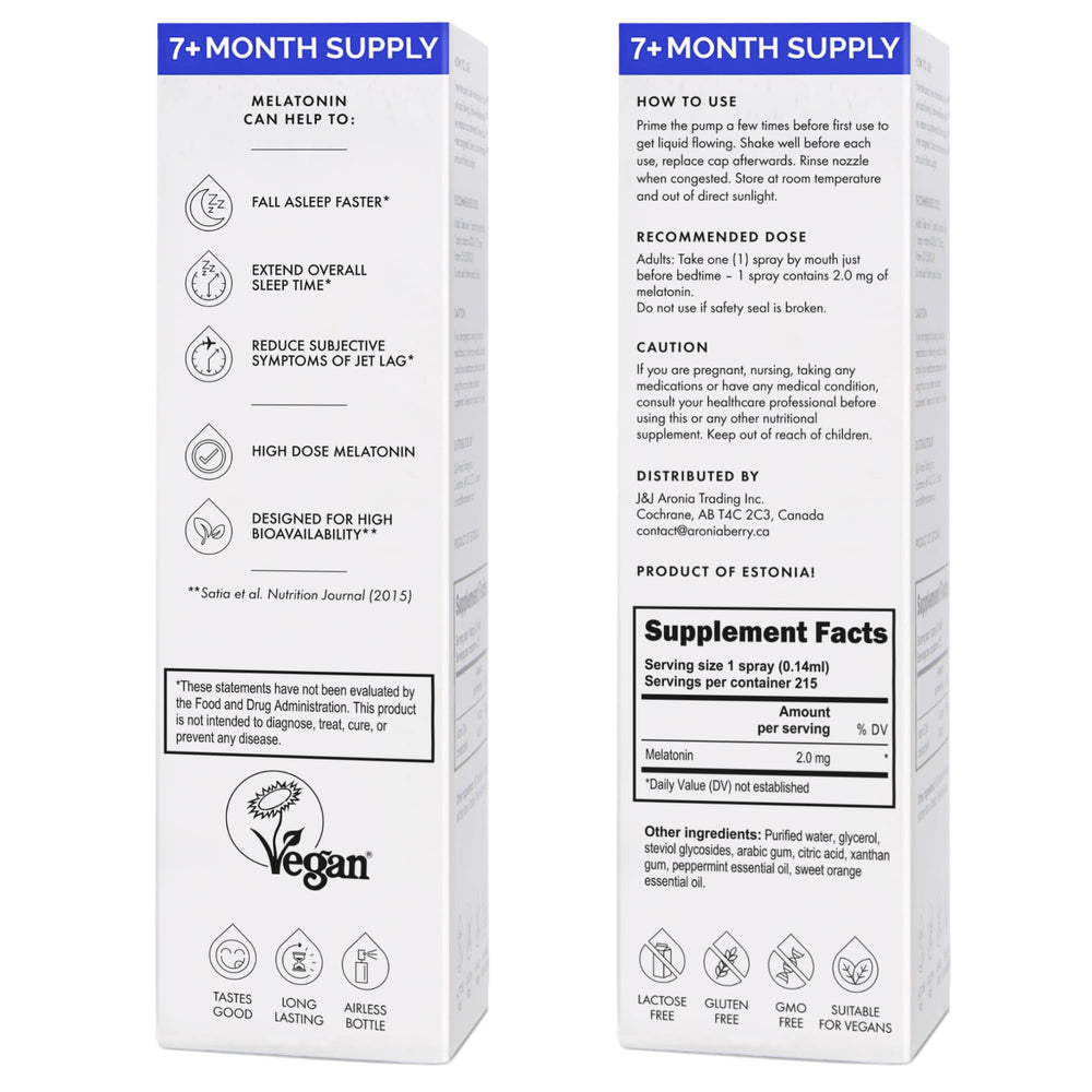 NorVita Melatonin Sleep Spray Estonia-made production facility