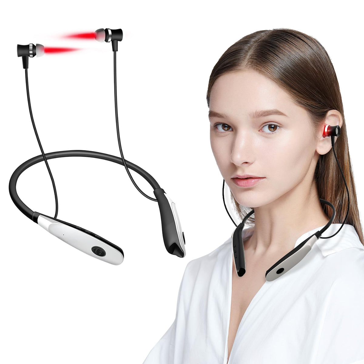 2-in-1 Nose & Ear Wellness Device with neck-hanging design for hands-free comfort.