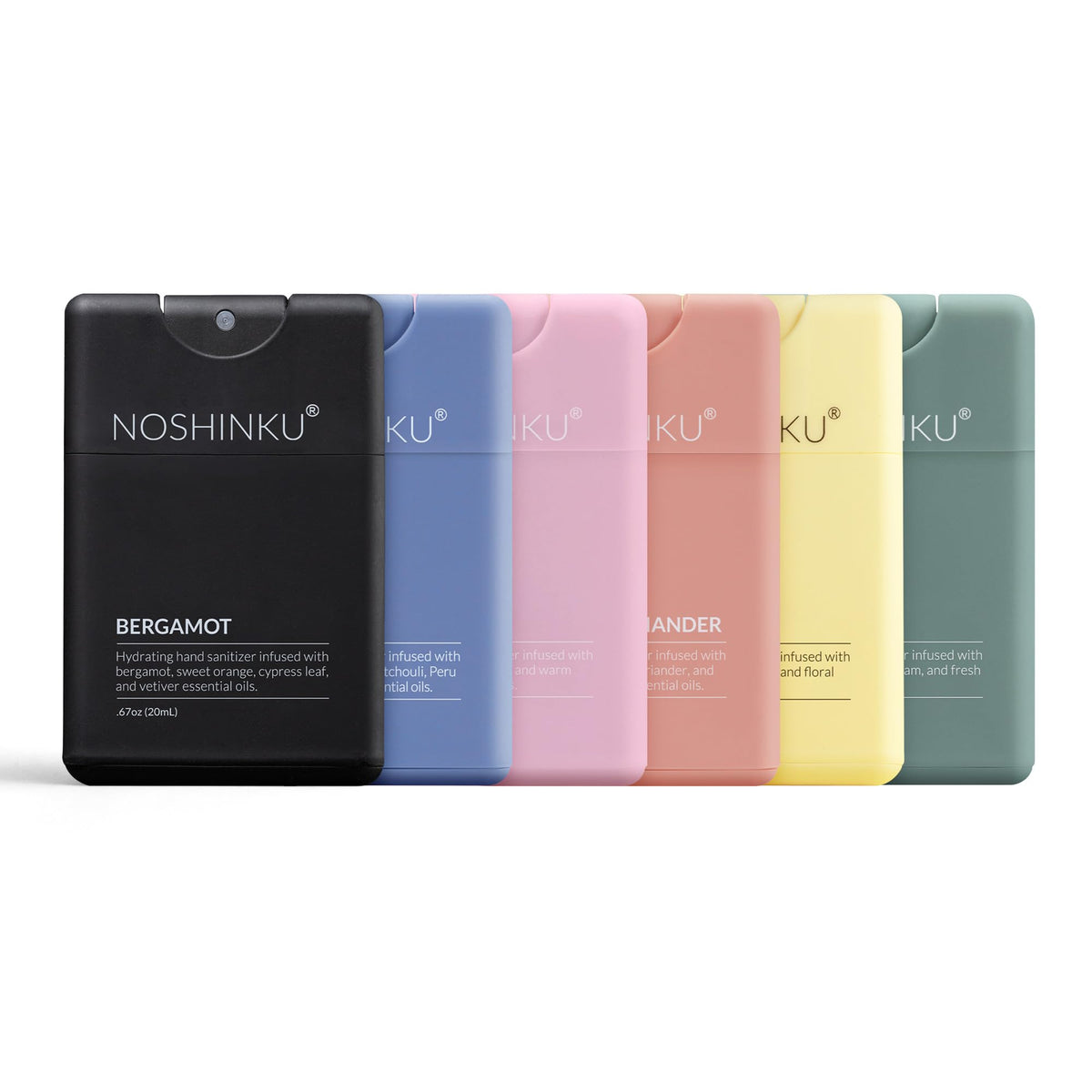 Noshinku Bergamot pocket spray for on-the-go refreshment with a bright scent