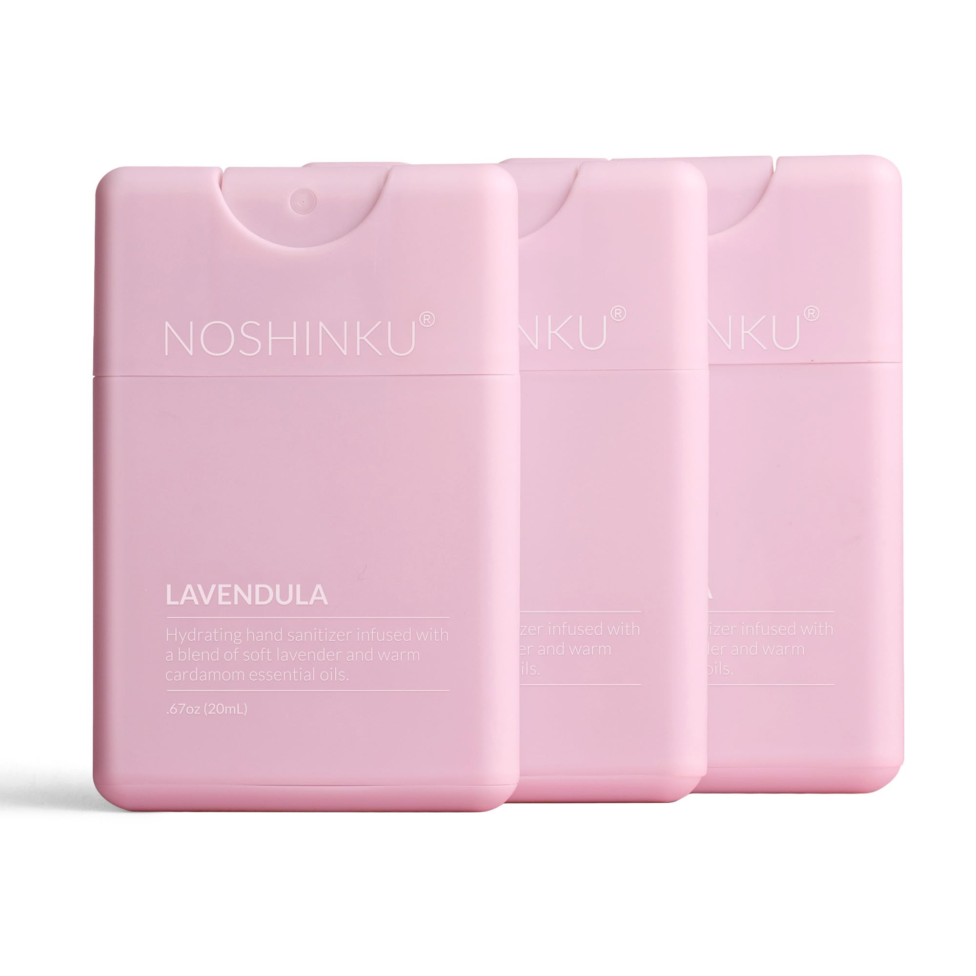 Noshinku Lavendula refillable pocket sprayer three-pack for travel sanitizing