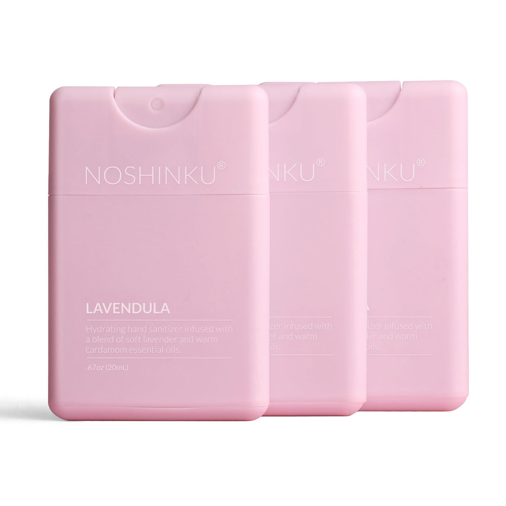 Noshinku Lavendula refillable pocket sprayer three-pack for travel sanitizing