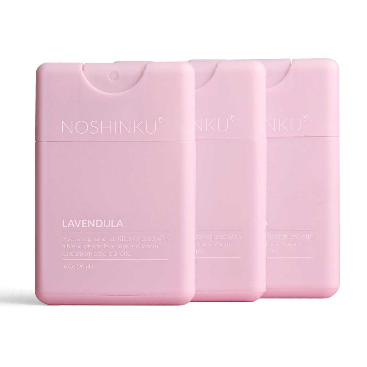 Noshinku Lavendula refillable pocket sprayer three-pack for travel sanitizing