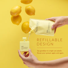 Noshinku refill pouches lemon enabling eco-friendly refills
