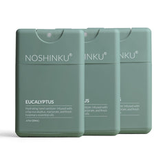 Noshinku eucalyptus refillable sanitizer pack front view for on-the-go protection.