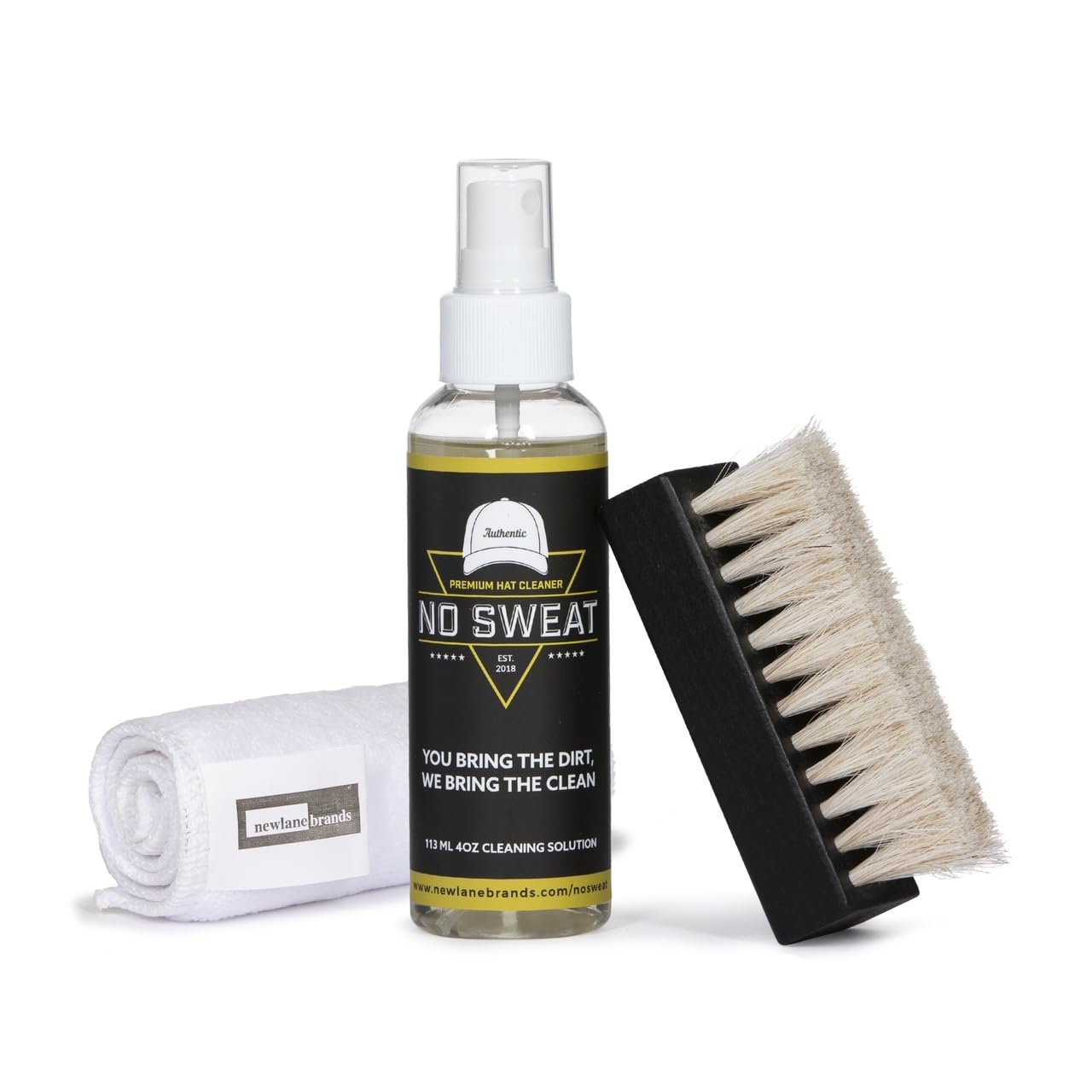 No Sweat Premium Hat Cleaner brush designed to lift grime without hat damage
