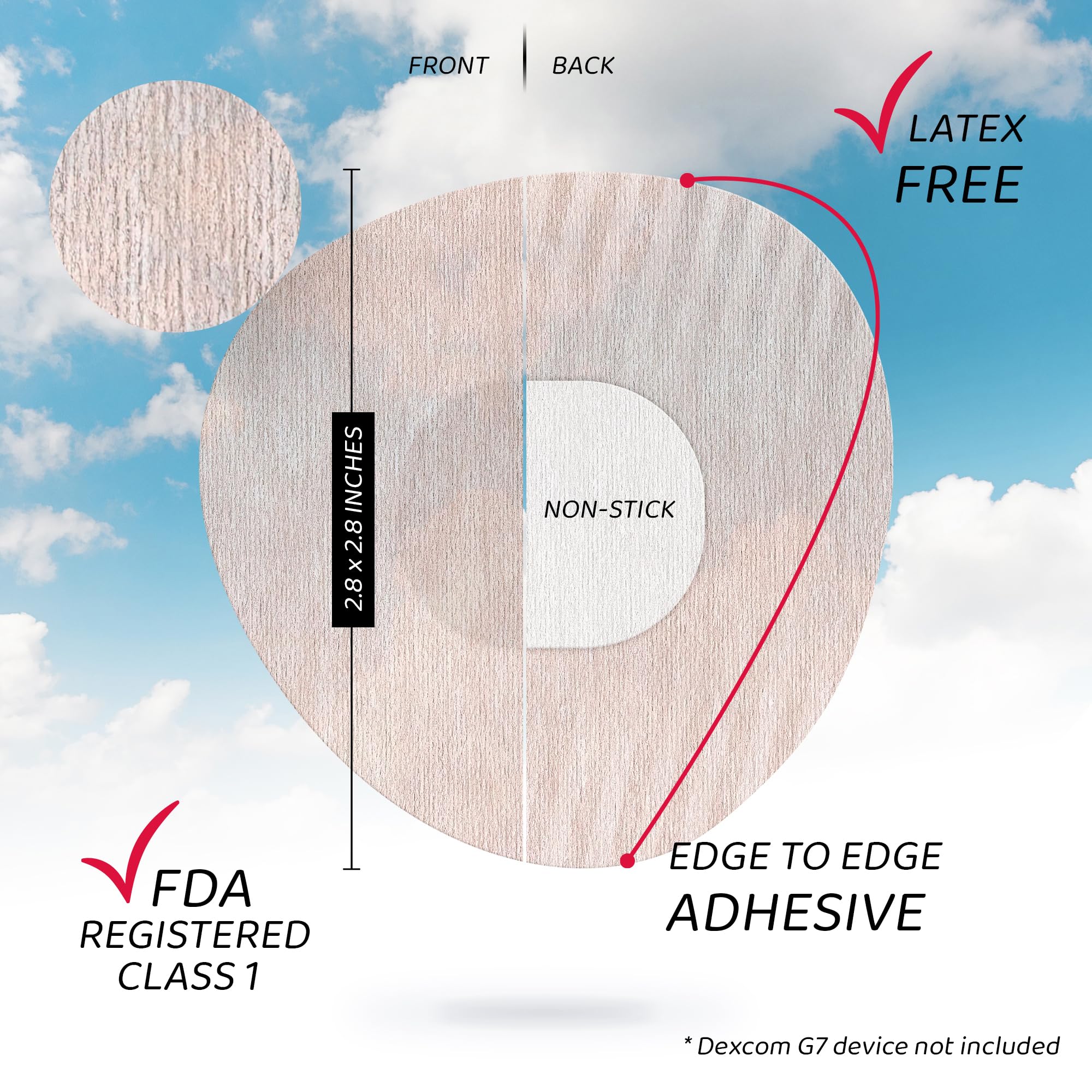 Not Just A Patch Air Dexcom G7 patch demonstrates water resistance during activity