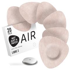 Not Just A Patch Air Freestyle Libre 2 cover on skin provides breathable, low-profile protection.