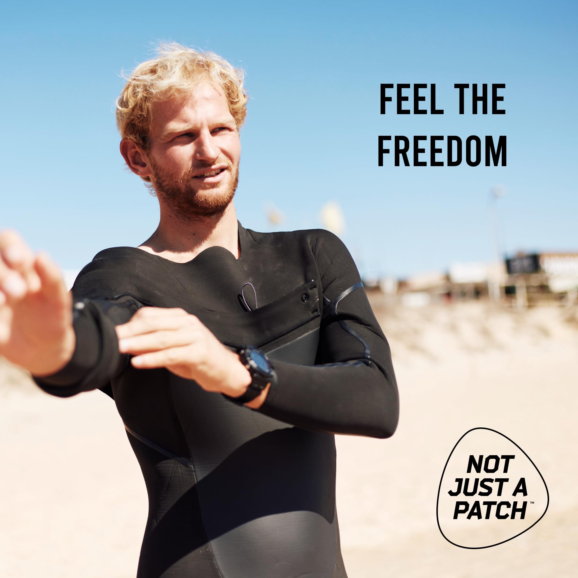 Not Just A Patch Air Libre 3 Plus water and sweat resistant design.