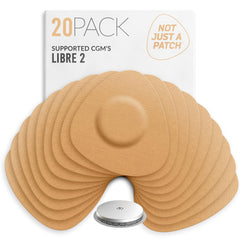 Not Just A Patch Freestyle Libre 2 sensor cover on skin for secure wear.