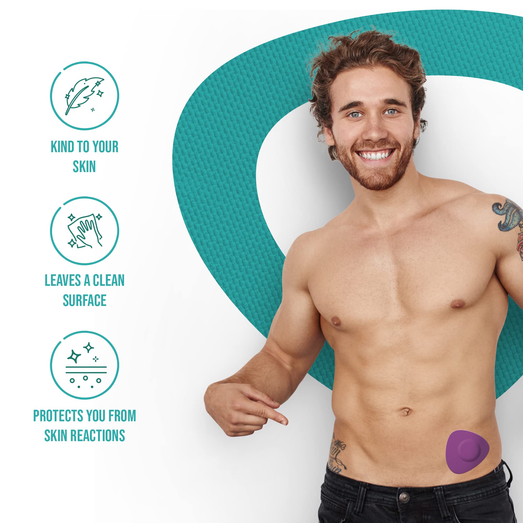 Not Just A Patch Skin Glee wipes hypoallergenic pack protects sensitive skin.