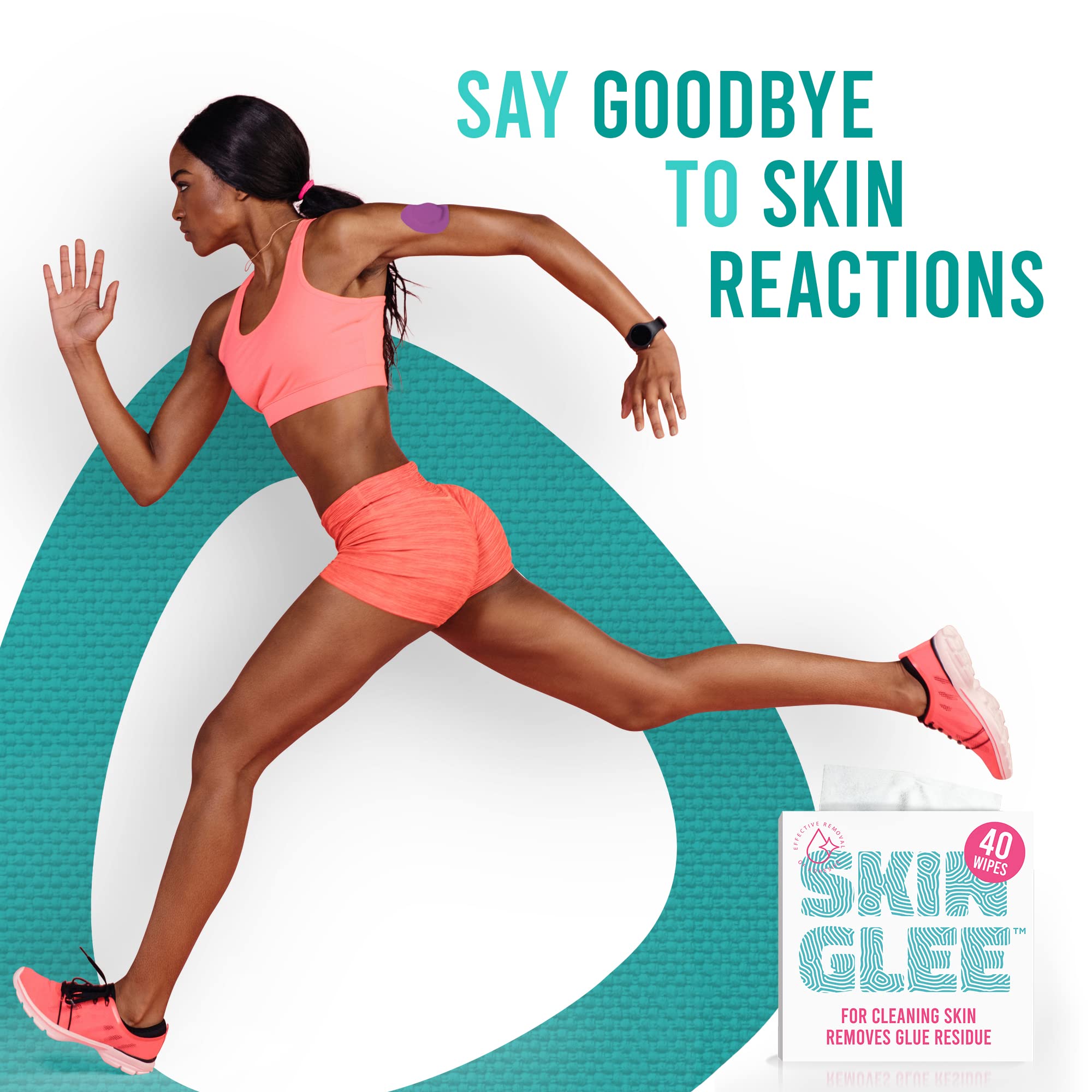 Not Just A Patch Skin Glee wipes on-skin prep enhances adhesion and longevity.