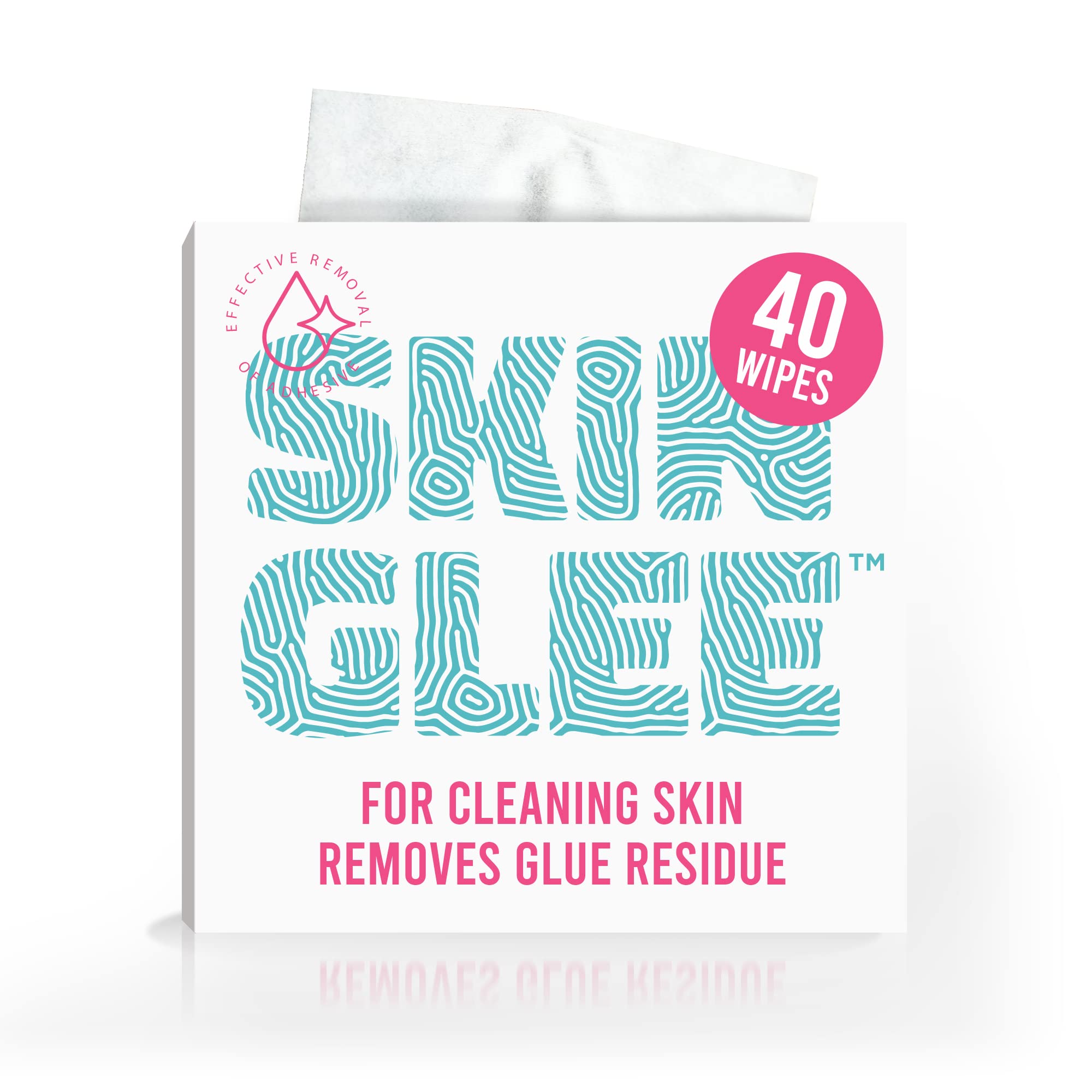 Not Just A Patch Skin Glee wipes pack-foil supports skin prep for reliable adhesion.