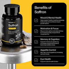 Notable saffron extract GMP facility seal on packaging