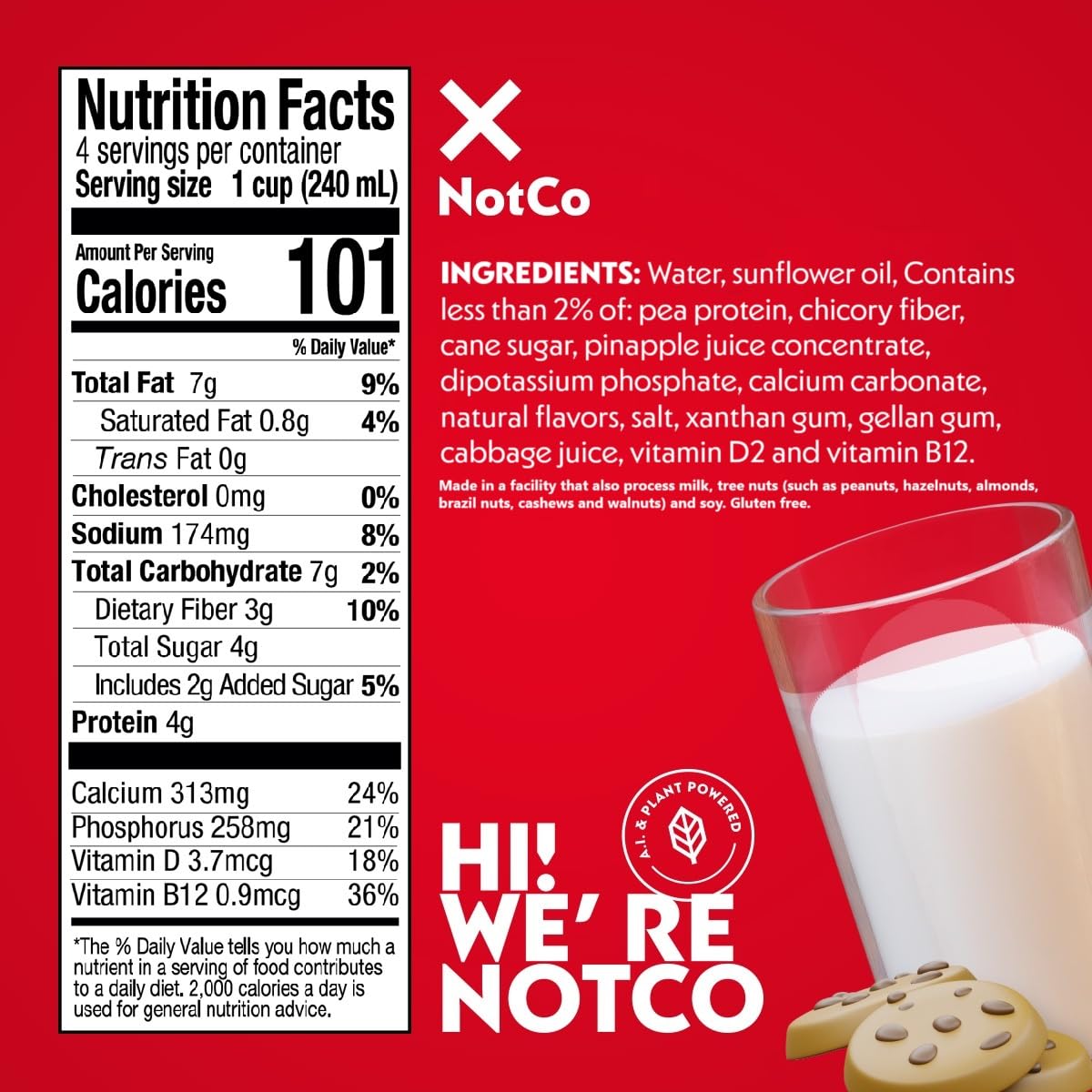 NotMilk Original shelf-stable pack highlights easy pourability for quick mornings.