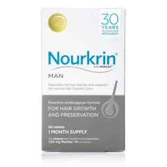 Nourkrin Man 60 tablets pack for daily hair support.