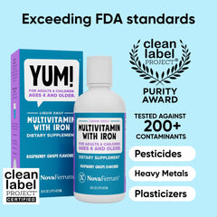NovaFerrum Yum measuring dropper enables easy direct dosing for families.