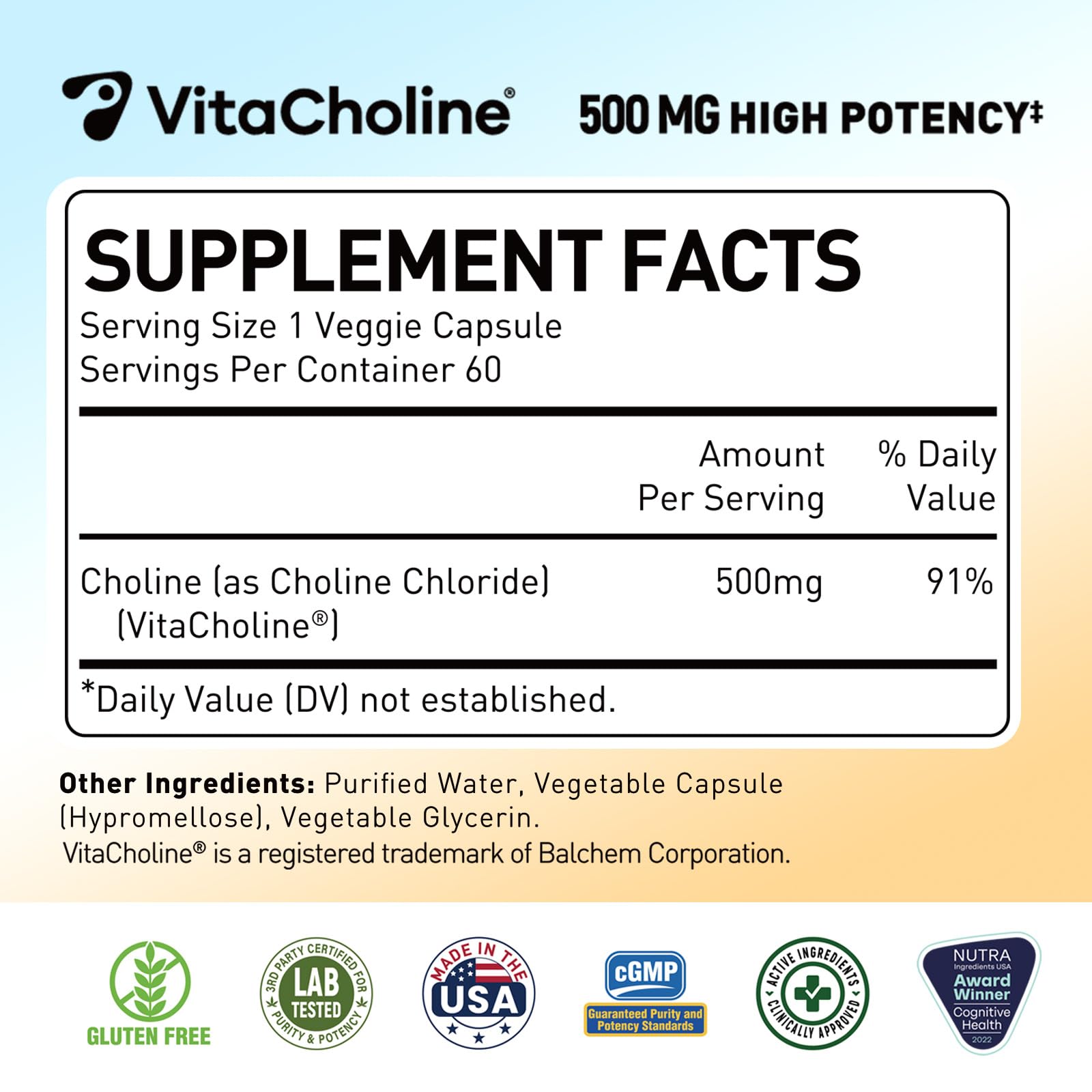 Novafun Choline liquid-filled capsules - rapid absorption in a gentle format.