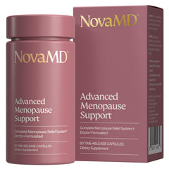NOVAMD menopause supplement bottle front view for daily balance