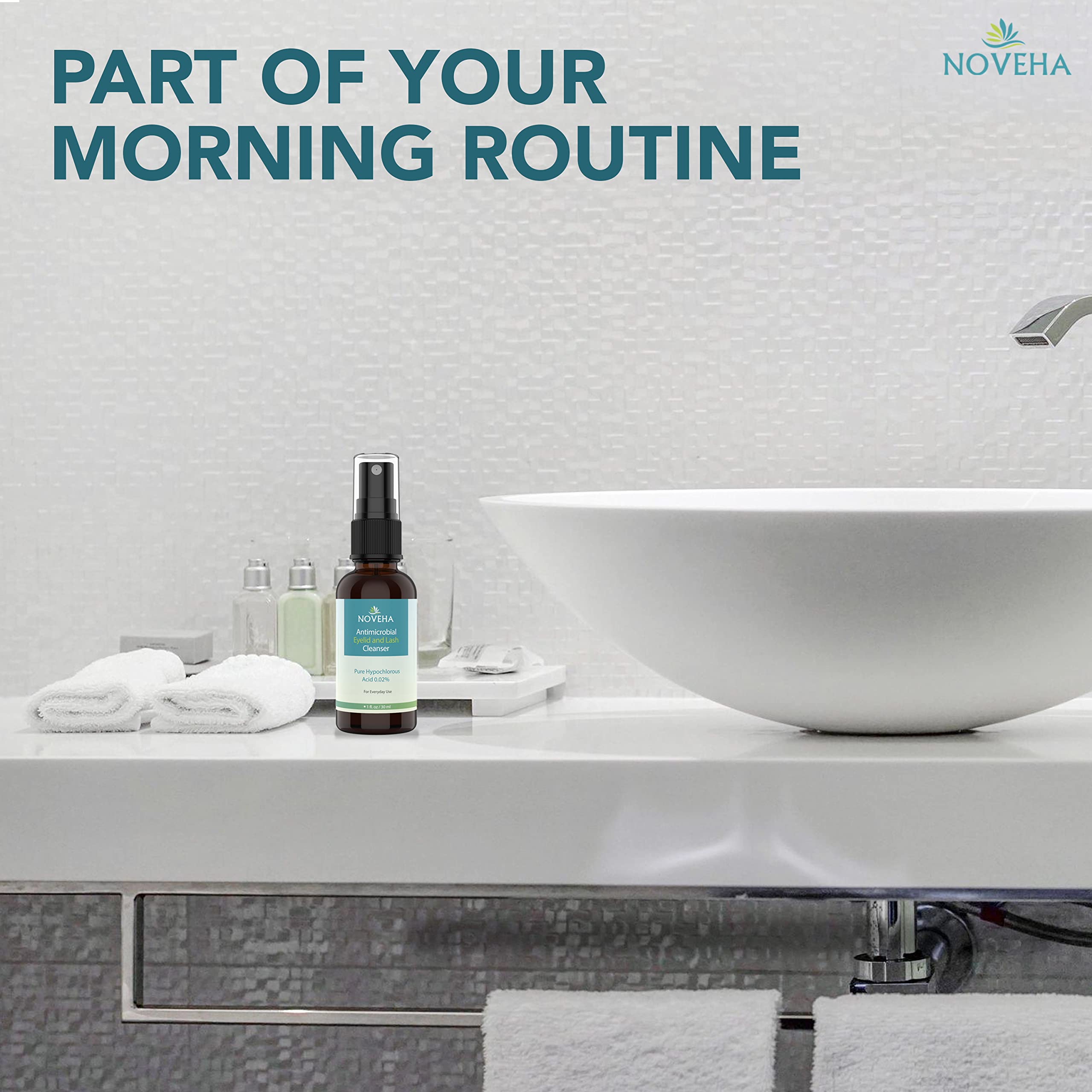 NOVEHA eyelid spray is ideal for travel and daily care routines.