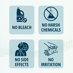 NOVEHA spray application on eyelids enables gentle, rinse-free cleansing.