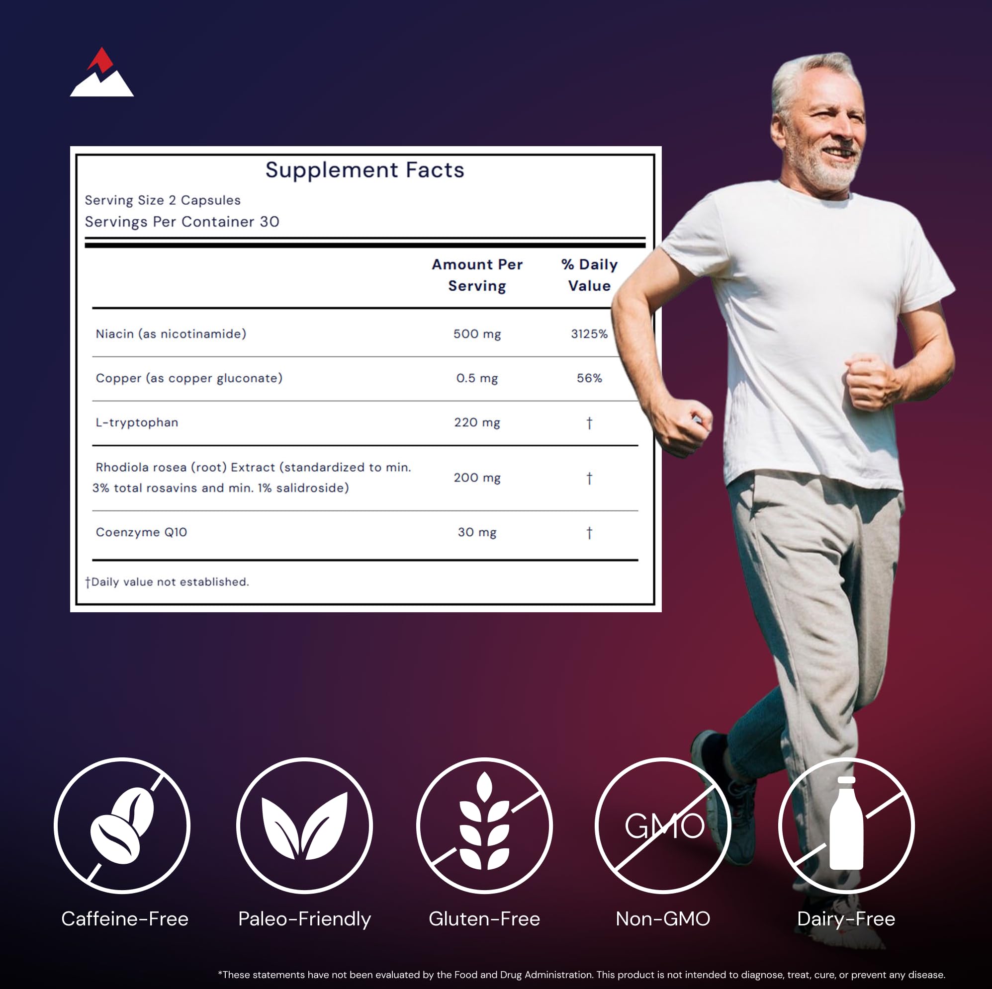 Novex Biotech Oxydrene ingredients icon emphasizes natural NAD+ support.