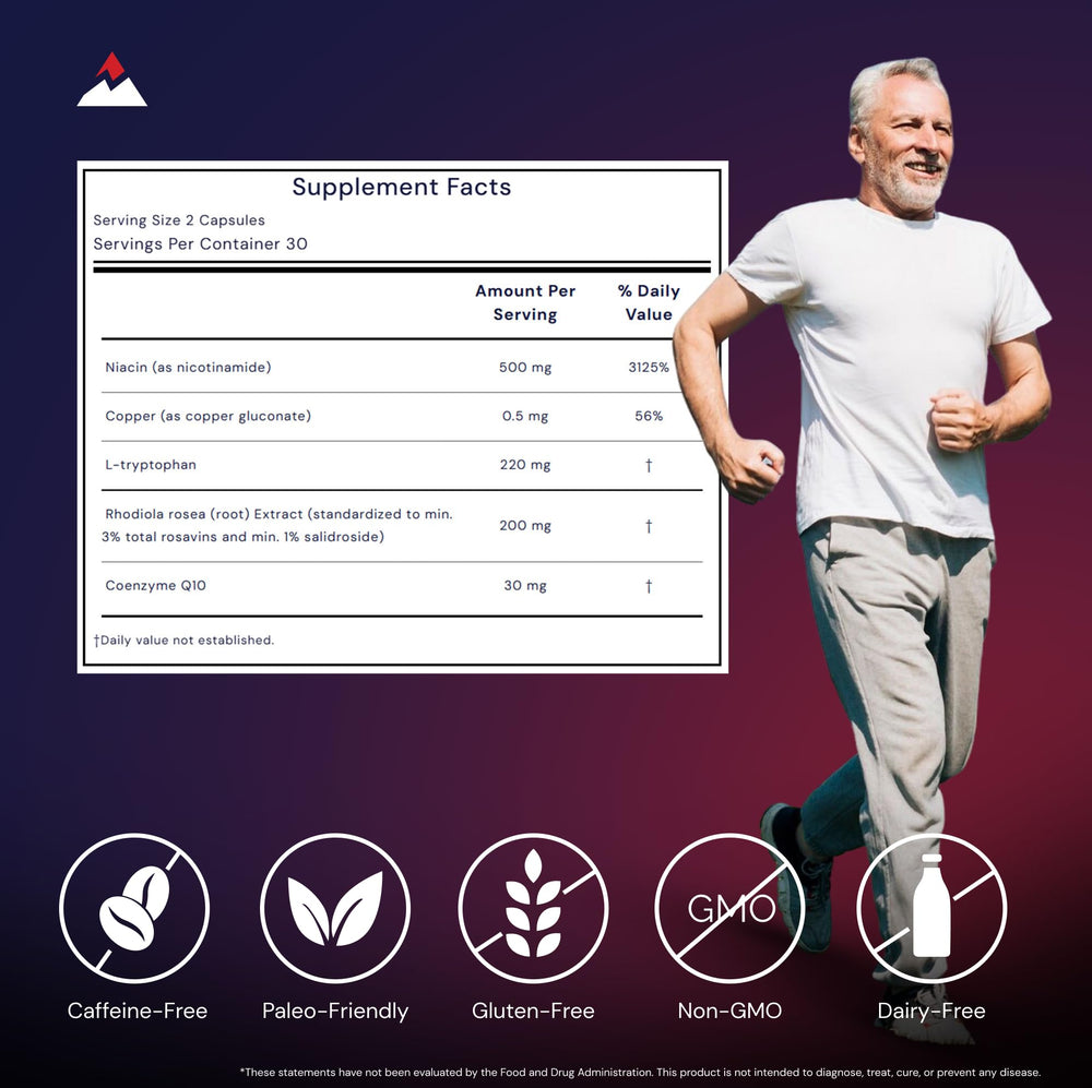 Novex Biotech Oxydrene ingredients icon emphasizes natural NAD+ support.